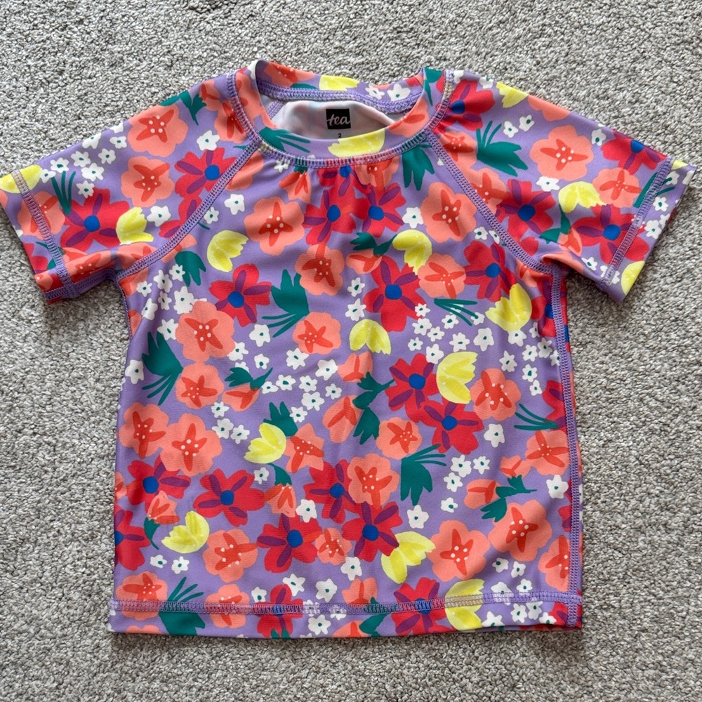 Tea Collection Kids' Floral Rash Guard
